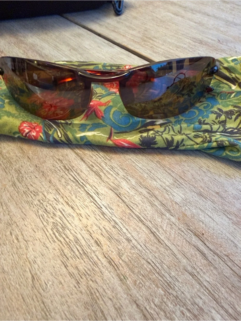 Maui Jim Rimless Brown Mirrored Sunglasses